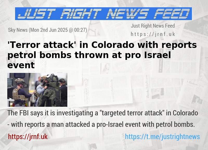 ’Terror attack’ in Colorado — with reports petrol bombs thrown at pro—Israel event