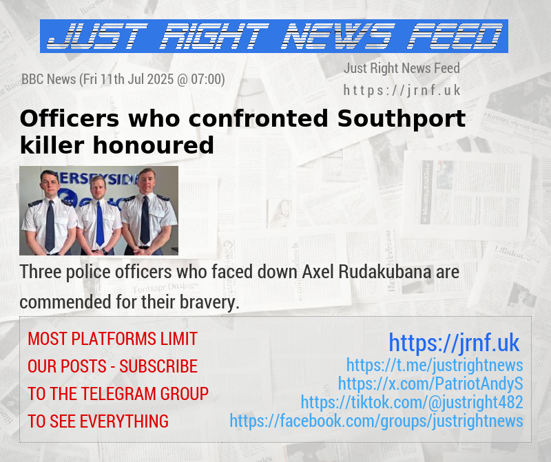 Officers who confronted Southport killer honoured