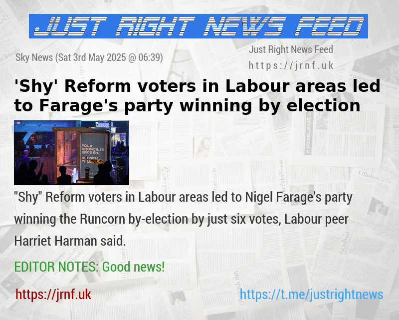 ’Shy’ Reform voters in Labour areas led to Farage’s party winning by—election