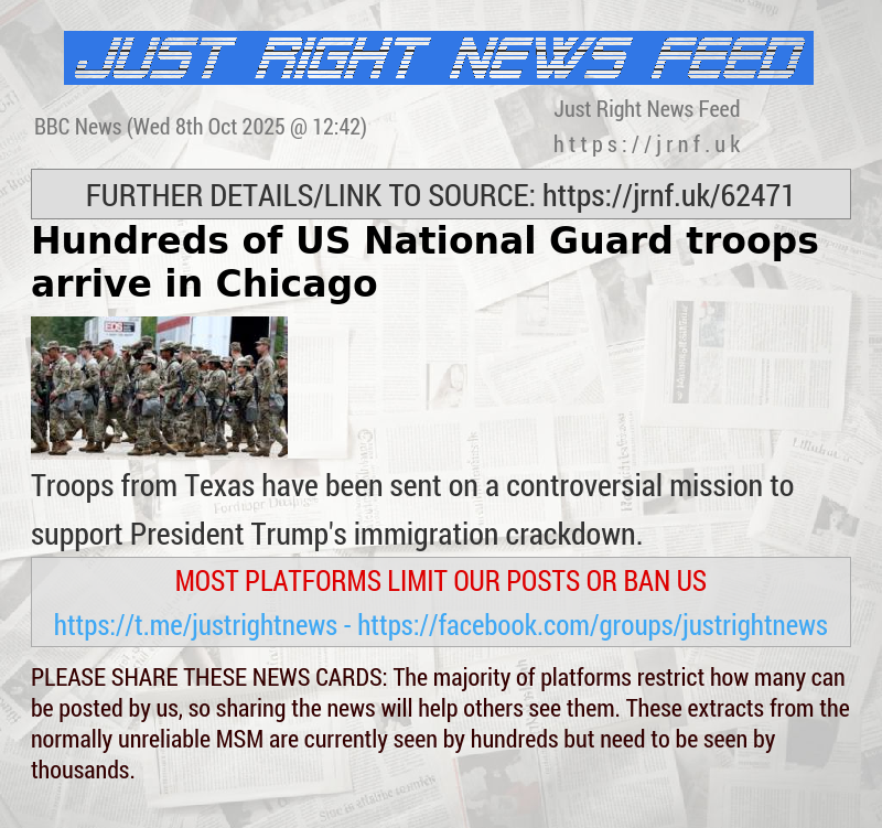 Hundreds of US National Guard troops arrive in Chicago 