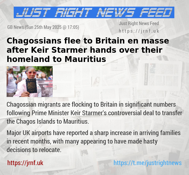Chagossians flee to Britain en masse after Keir Starmer hands over their homeland to Mauritius