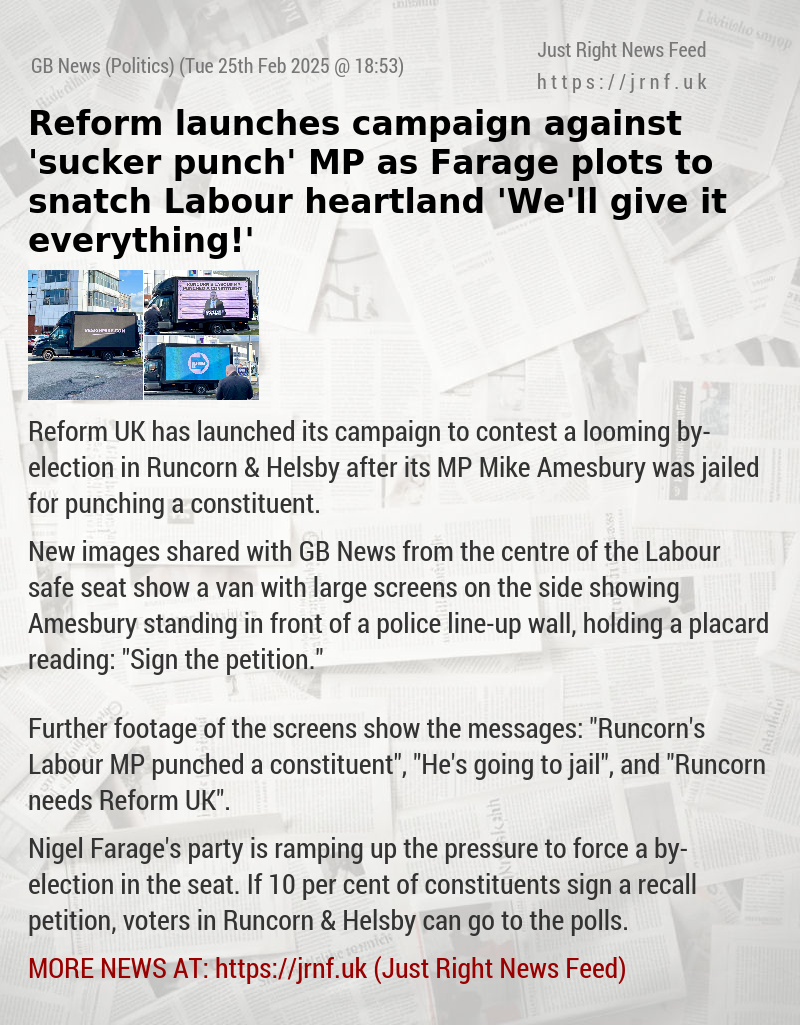 Reform launches campaign against ’sucker—punch’ MP as Farage plots to snatch Labour heartland — ’We’ll give it everything!’