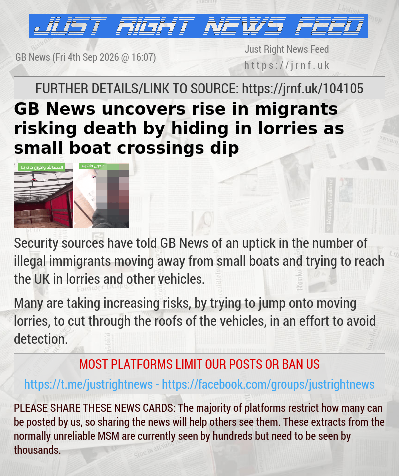 GB News uncovers rise in migrants risking death by hiding in lorries as small boat crossings dip