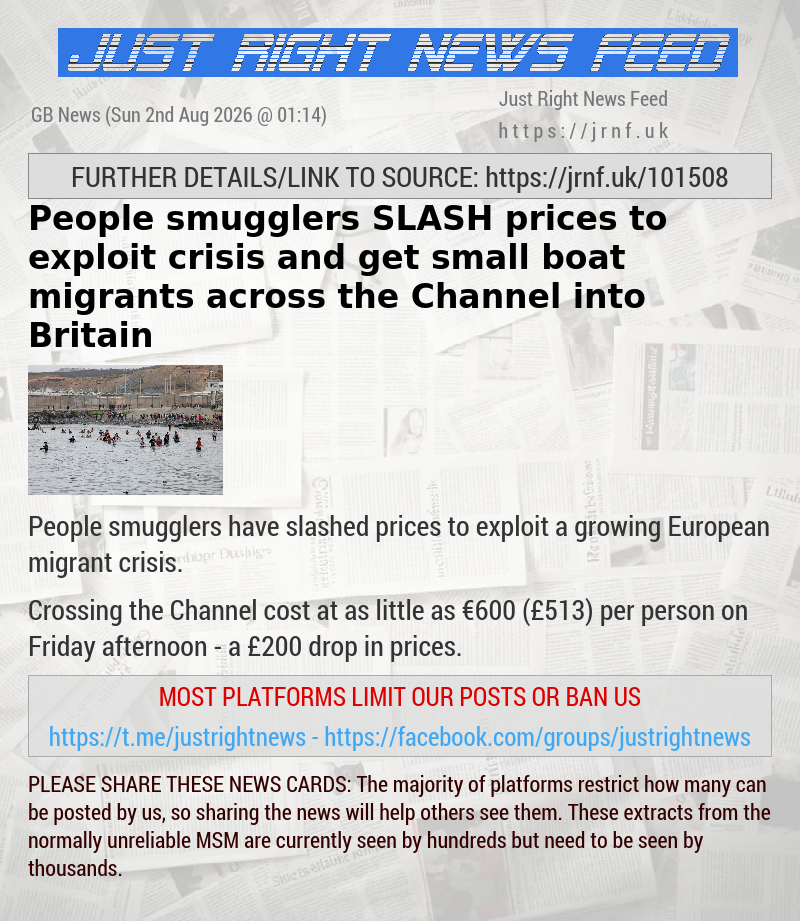 People smugglers SLASH prices to exploit crisis and get small boat migrants across the Channel into Britain