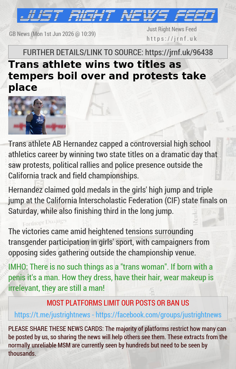Trans athlete wins two titles as tempers boil over and protests take place