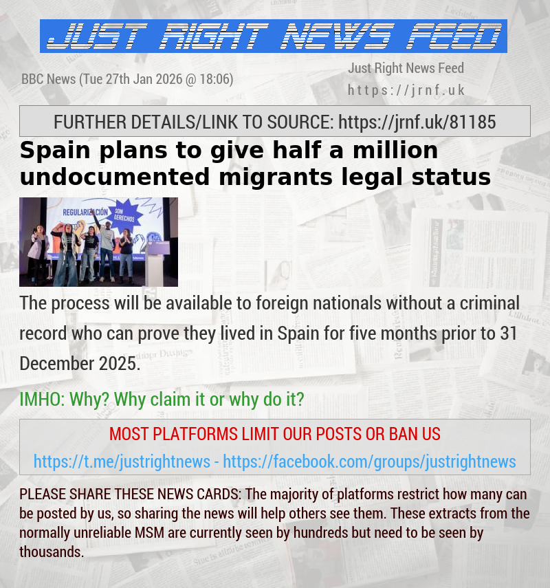 Spain plans to give half a million undocumented migrants legal status