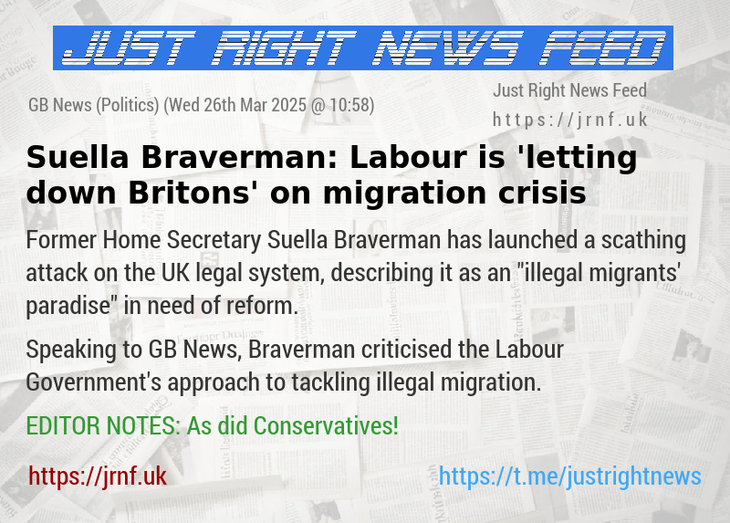 Suella Braverman: Labour is ’letting down Britons’ on migration crisis