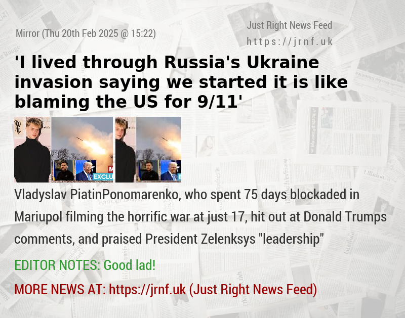 ’I lived through Russia’s Ukraine invasion  saying we started it is like blaming the US for 9/11’