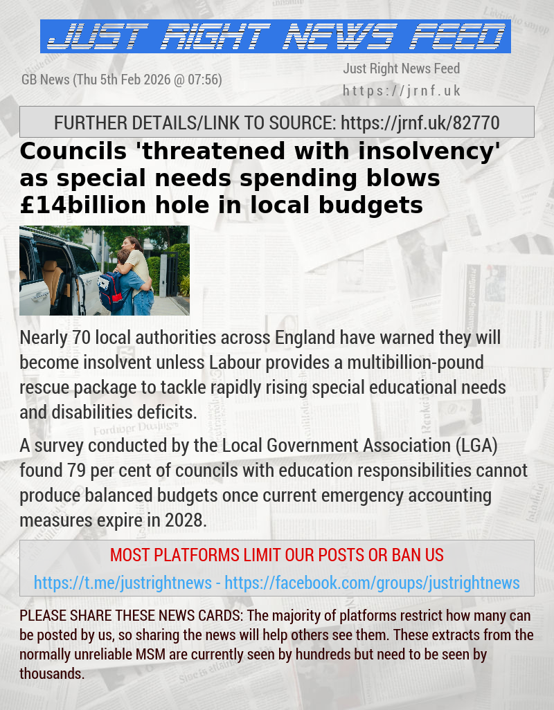 Councils ’threatened with insolvency’ as special needs spending blows &pound;14billion hole in local budgets