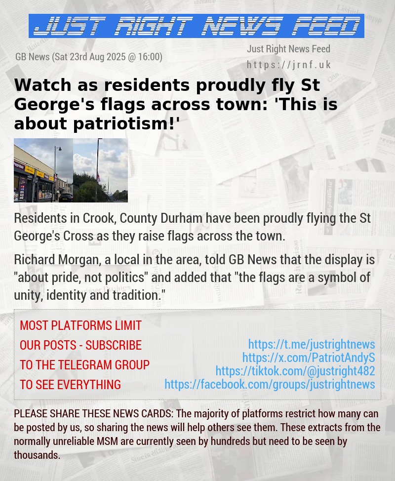 Watch as residents proudly fly St George’s flags across town: ’This is about patriotism!’