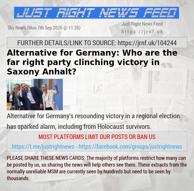 Alternative for Germany: Who are the far—right party clinching victory in Saxony—Anhalt?