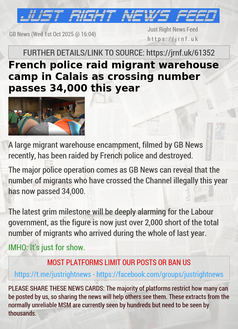 French police raid migrant warehouse camp in Calais as crossing number passes 34,000 this year