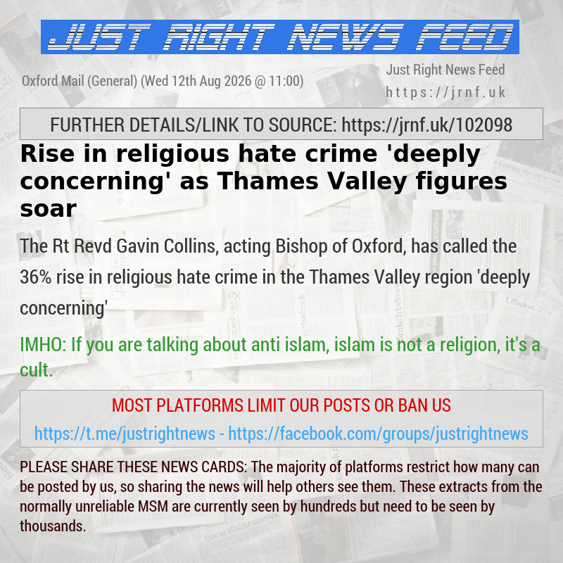 Rise in religious hate crime ‘deeply concerning’ as Thames Valley figures soar