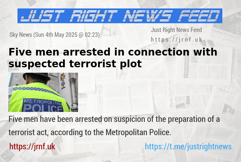 Five men arrested in connection with suspected terrorist plot