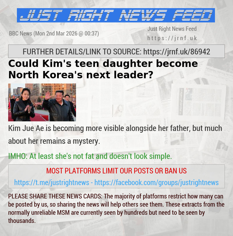 Could Kim’s teen daughter become North Korea’s next leader?