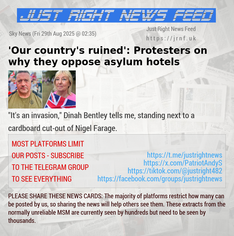 ’Our country’s ruined’: Protesters on why they oppose asylum hotels