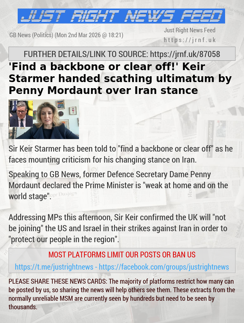 ’Find a backbone or clear off!’ Keir Starmer handed scathing ultimatum by Penny Mordaunt over Iran stance