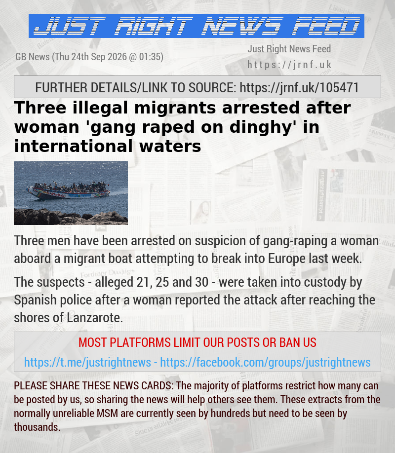 Three illegal migrants arrested after woman ’gang—raped on dinghy’ in international waters