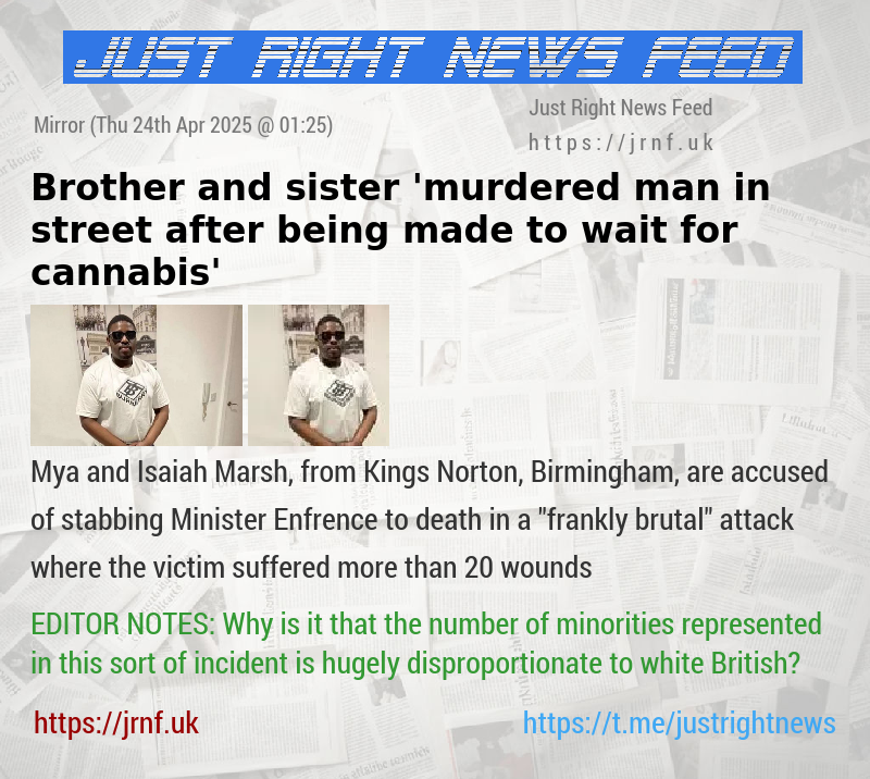 Brother and sister ’murdered man in street after being made to wait for cannabis’