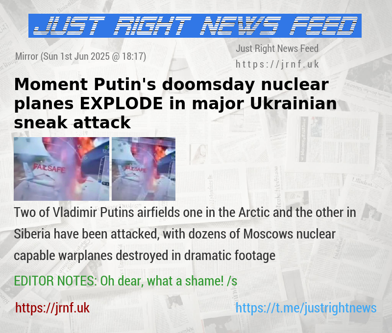 Moment Putin’s doomsday nuclear planes EXPLODE in major Ukrainian sneak attack