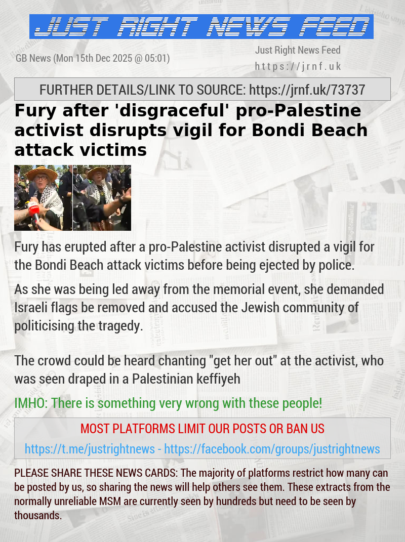 Fury after ‘disgraceful’ pro—Palestine activist disrupts vigil for Bondi Beach attack victims