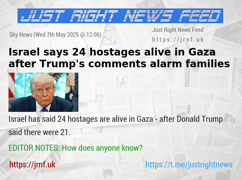 Israel says 24 hostages alive in Gaza after Trump’s comments alarm families