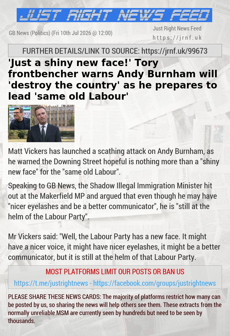 ’Just a shiny new face!’ Tory frontbencher warns Andy Burnham will ’destroy the country’ as he prepares to lead ’same old Labour’