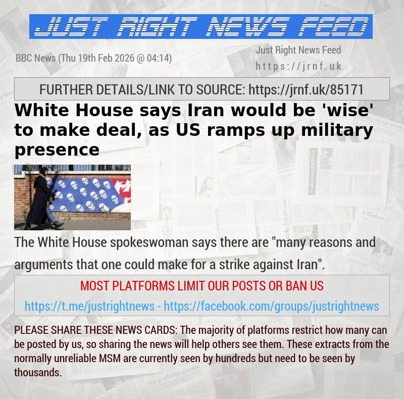 White House says Iran would be ’wise’ to make deal, as US ramps up military presence