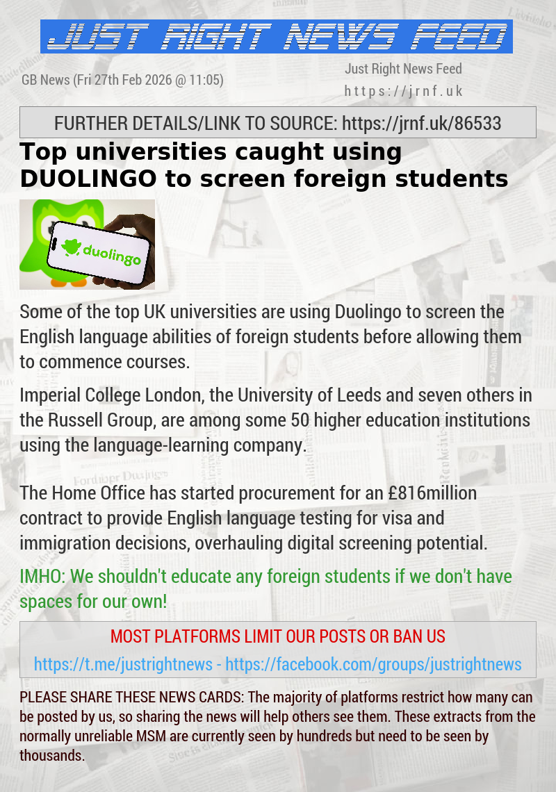 Top universities caught using DUOLINGO to screen foreign students