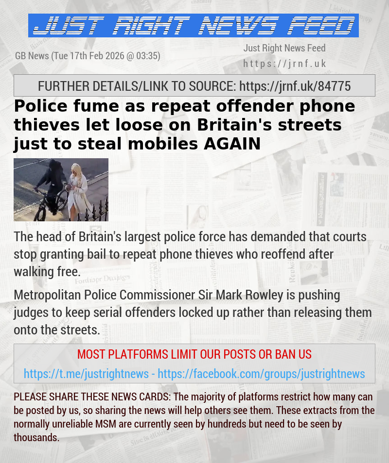 Police fume as repeat offender phone thieves let loose on Britain’s streets — just to steal mobiles AGAIN