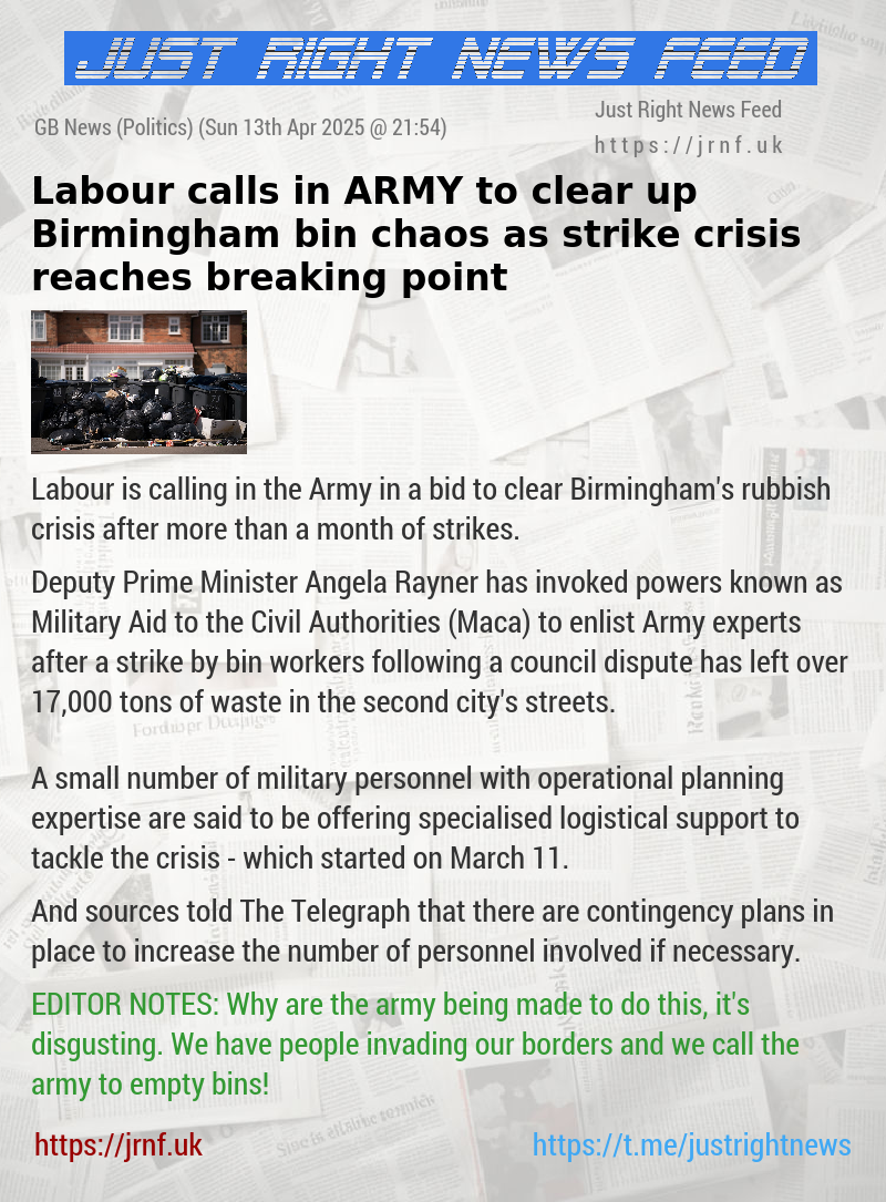 Labour calls in ARMY to clear up Birmingham bin chaos as strike crisis reaches breaking point