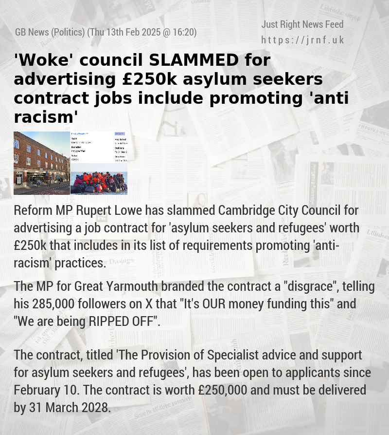 ’Woke’ council SLAMMED for advertising £250k asylum seekers contract — jobs include promoting ’anti—racism’