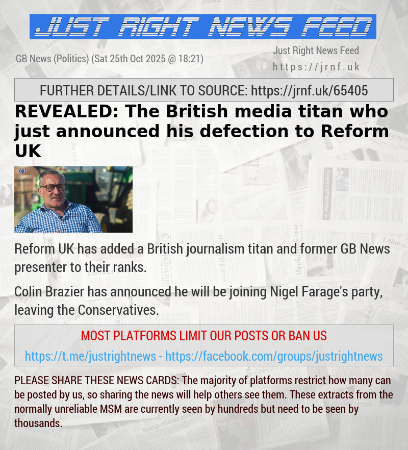 REVEALED: The British media titan who just announced his defection to Reform UK