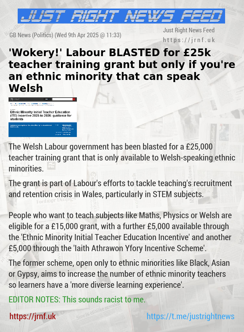 ’Wokery!’ Labour BLASTED for £25k teacher training grant — but only if you’re an ethnic minority that can speak Welsh