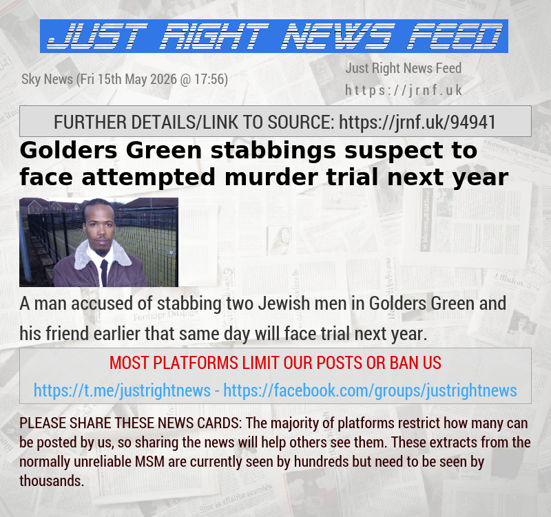 Golders Green stabbings suspect to face attempted murder trial next year