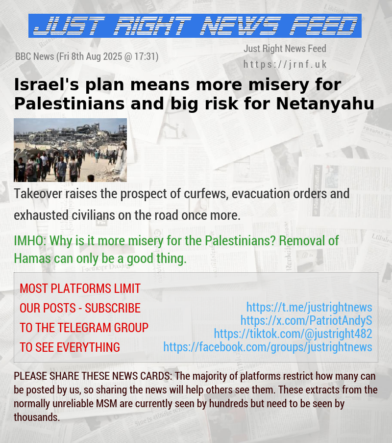 Israel’s plan means more misery for Palestinians and big risk for Netanyahu