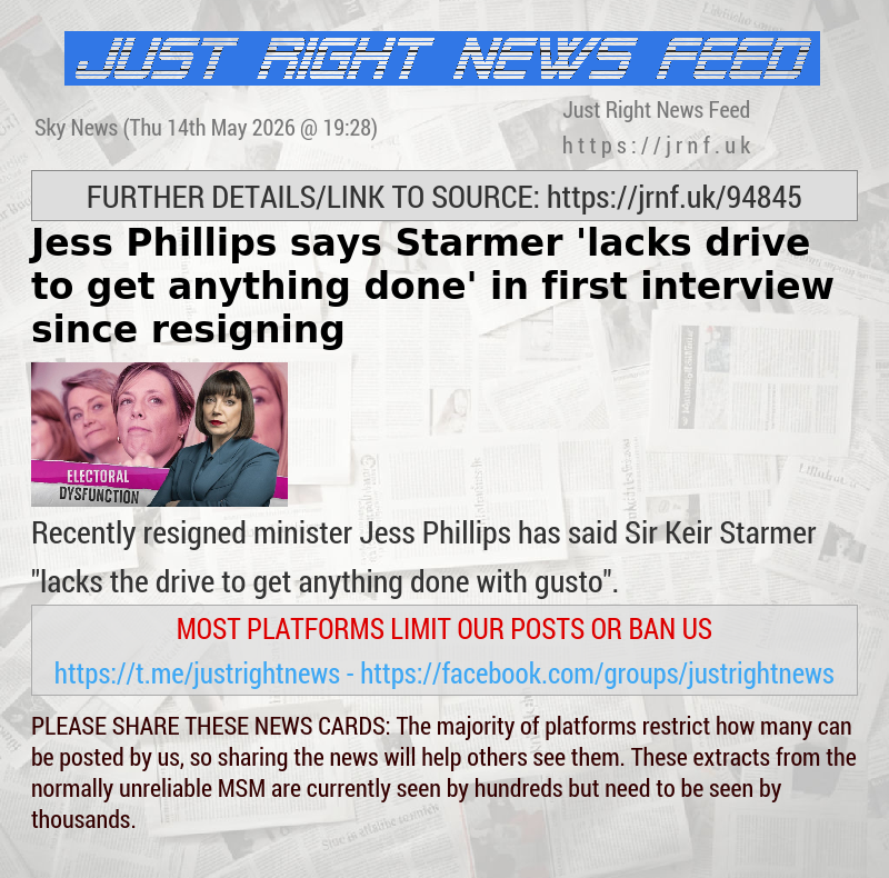 Jess Phillips says Starmer ’lacks drive to get anything done’ in first interview since resigning