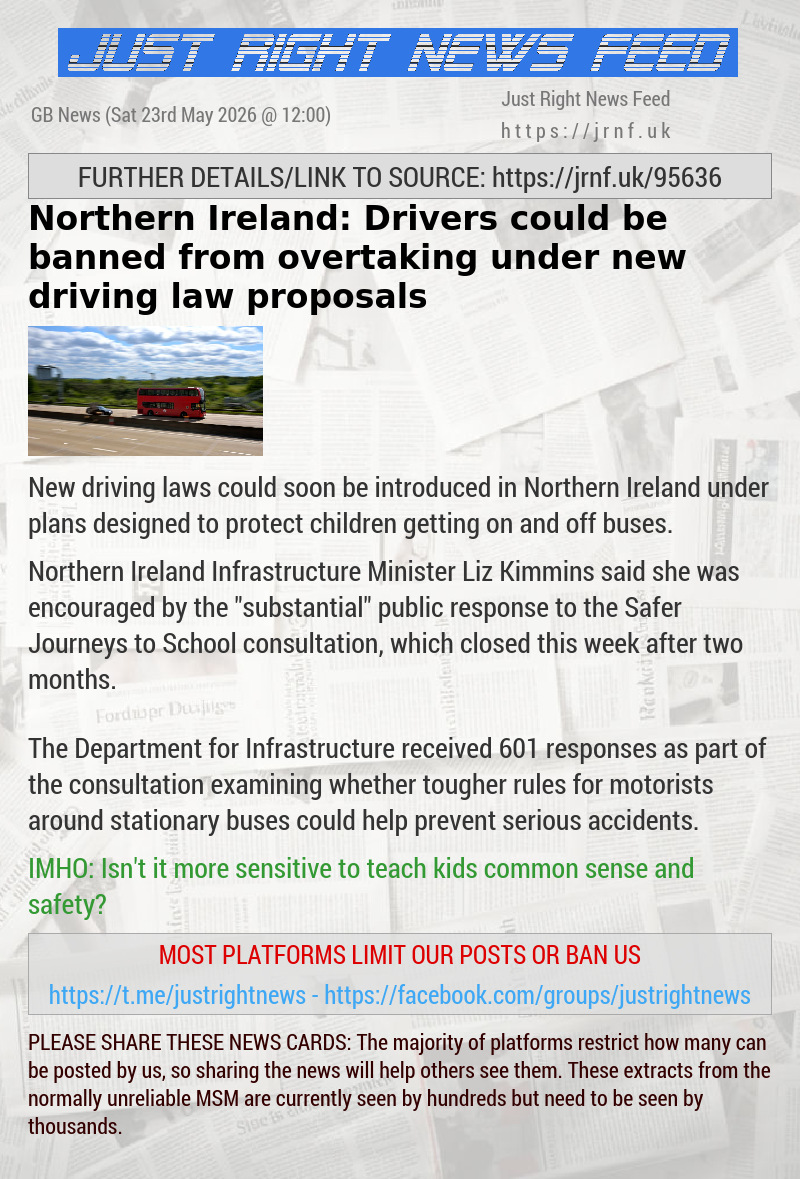 Northern Ireland: Drivers could be banned from overtaking under new driving law proposals