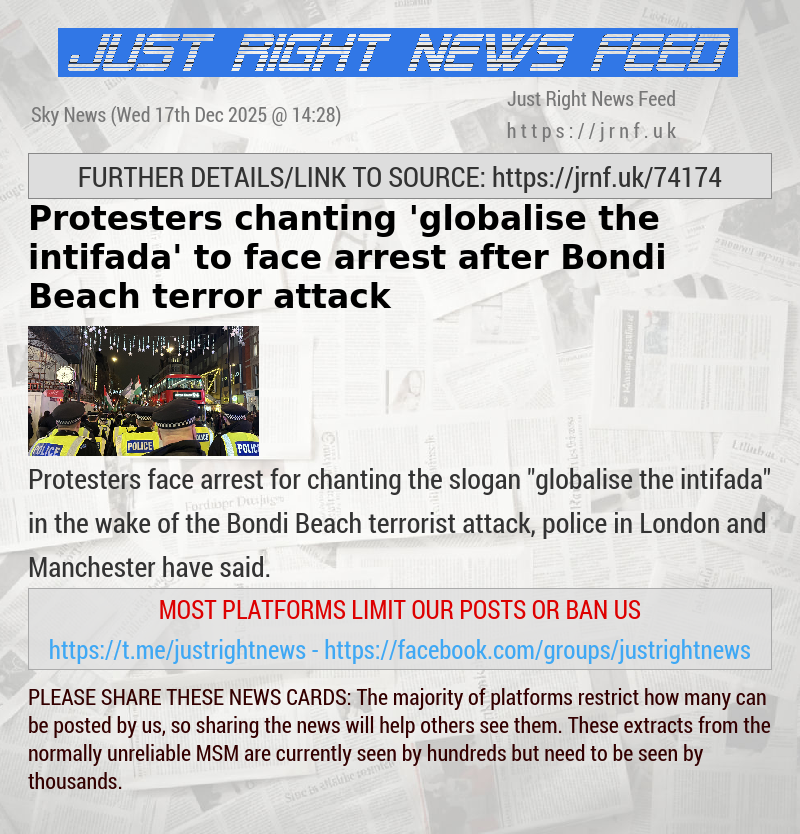 Protesters chanting ’globalise the intifada’ to face arrest after Bondi Beach terror attack