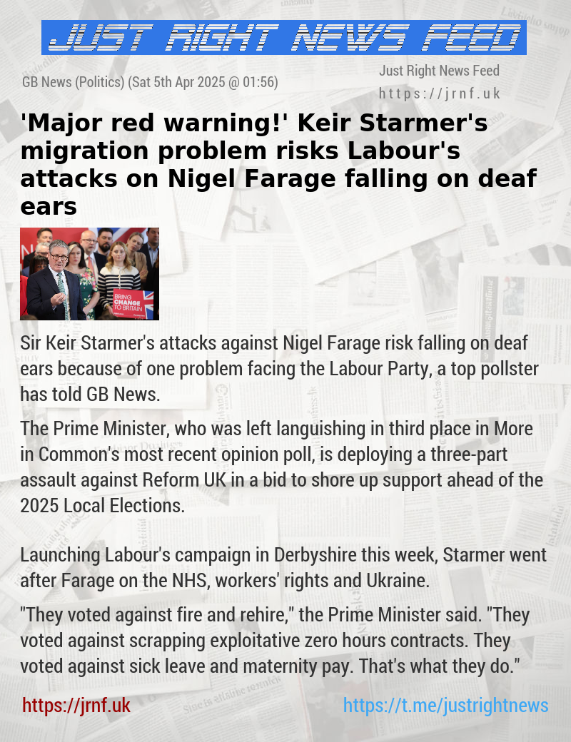 ’Major red warning!’ Keir Starmer’s migration problem risks Labour’s attacks on Nigel Farage falling on deaf ears