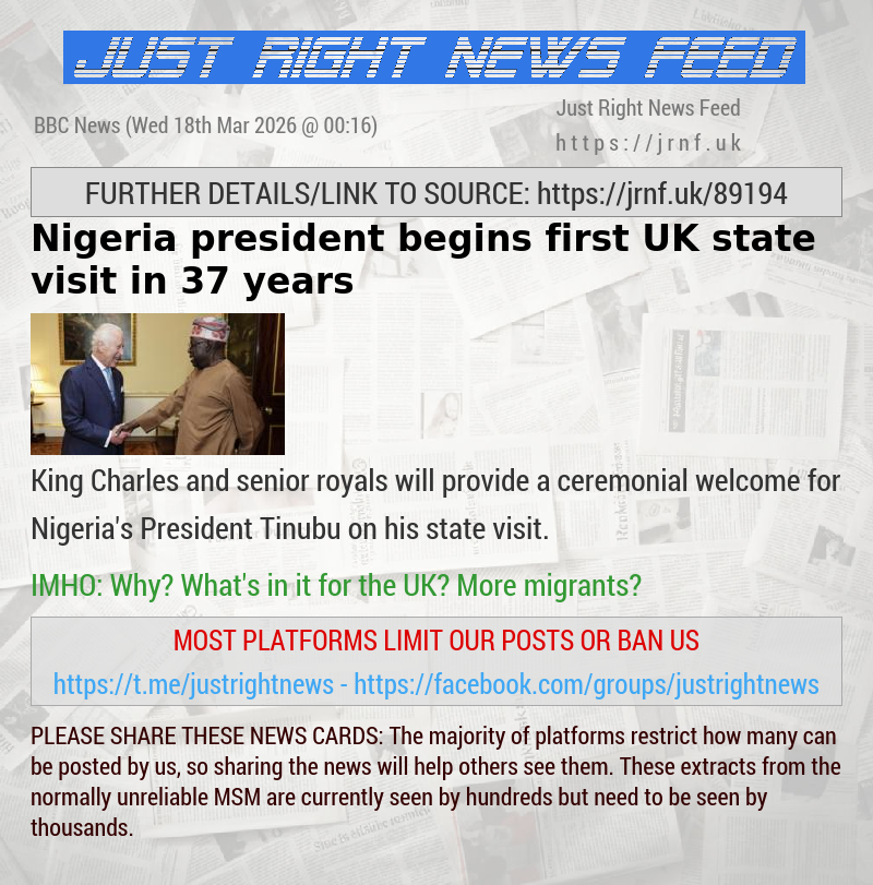 Nigeria president begins first UK state visit in 37 years
