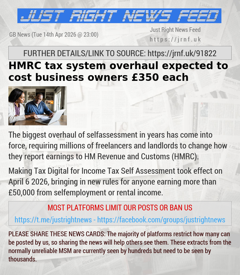 HMRC tax system overhaul expected to cost business owners &pound;350 each