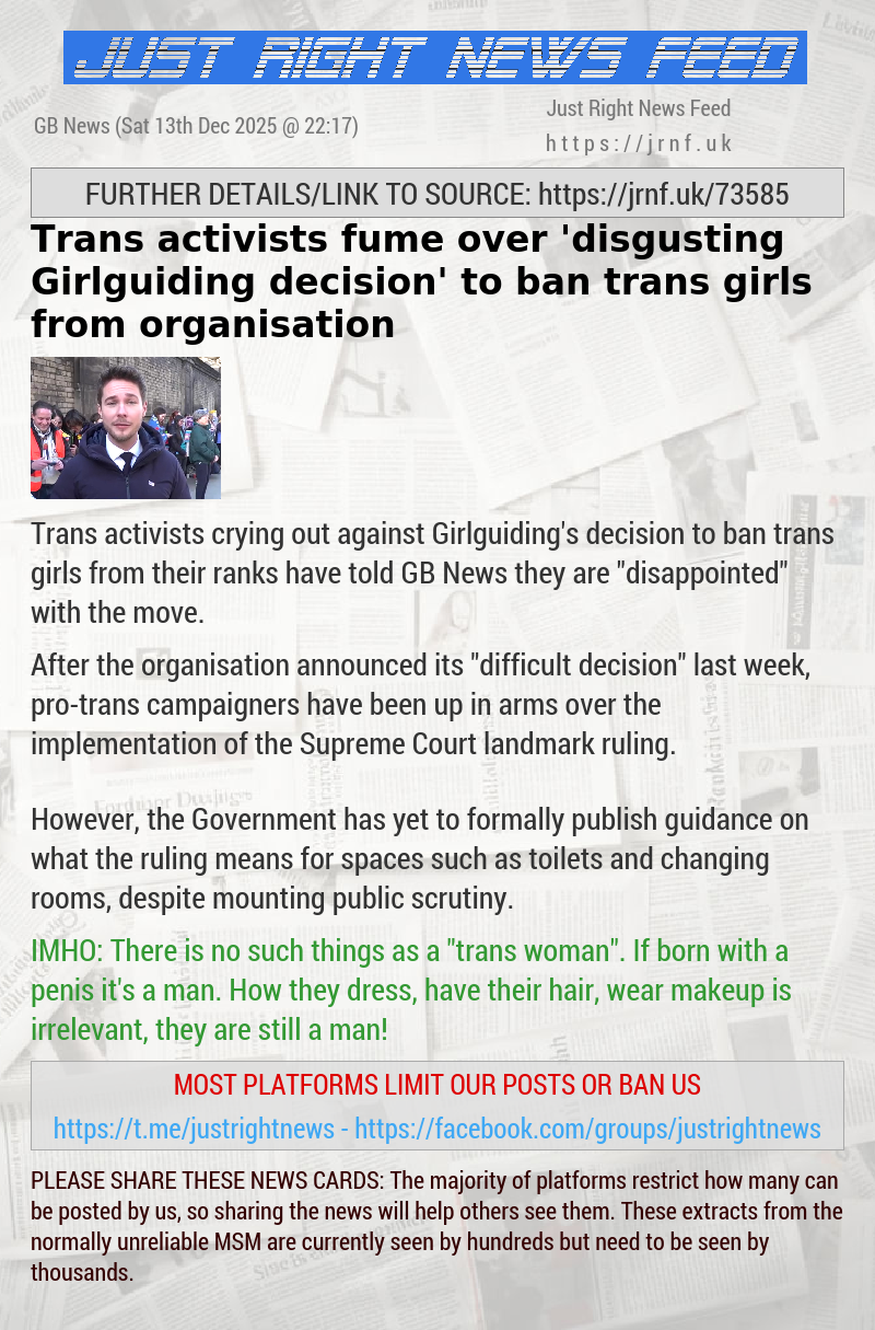 Trans activists fume over ’disgusting Girlguiding decision’ to ban trans girls from organisation
