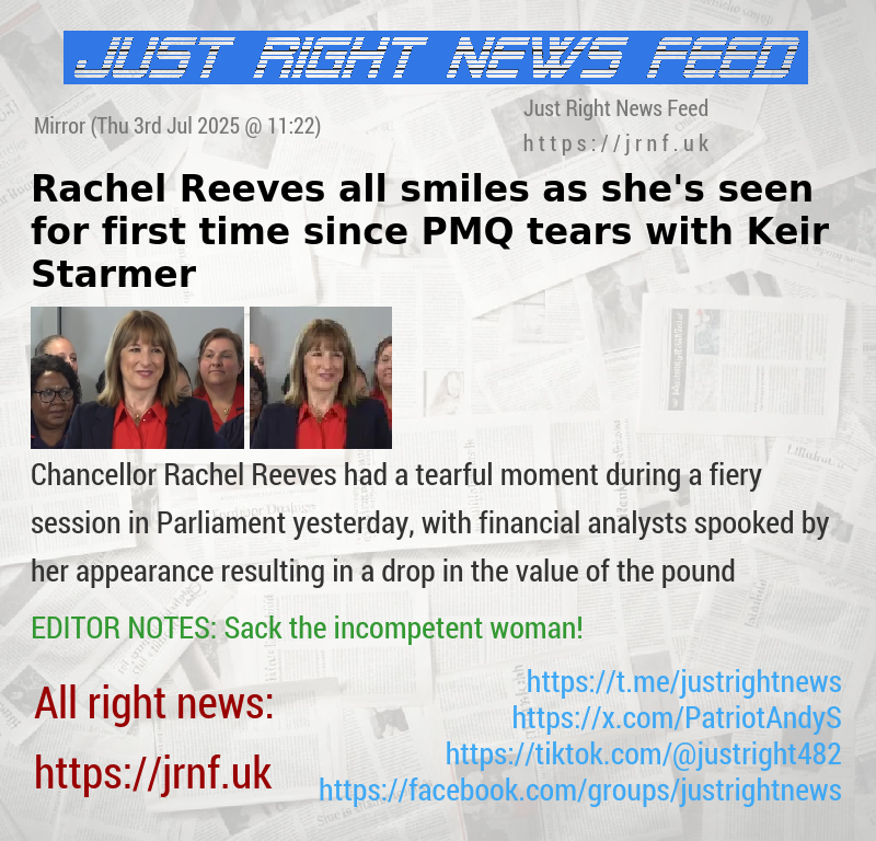 Rachel Reeves all smiles as she’s seen for first time since PMQ tears with Keir Starmer