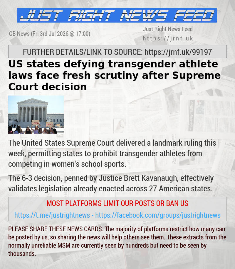 US states defying transgender athlete laws face fresh scrutiny after Supreme Court decision