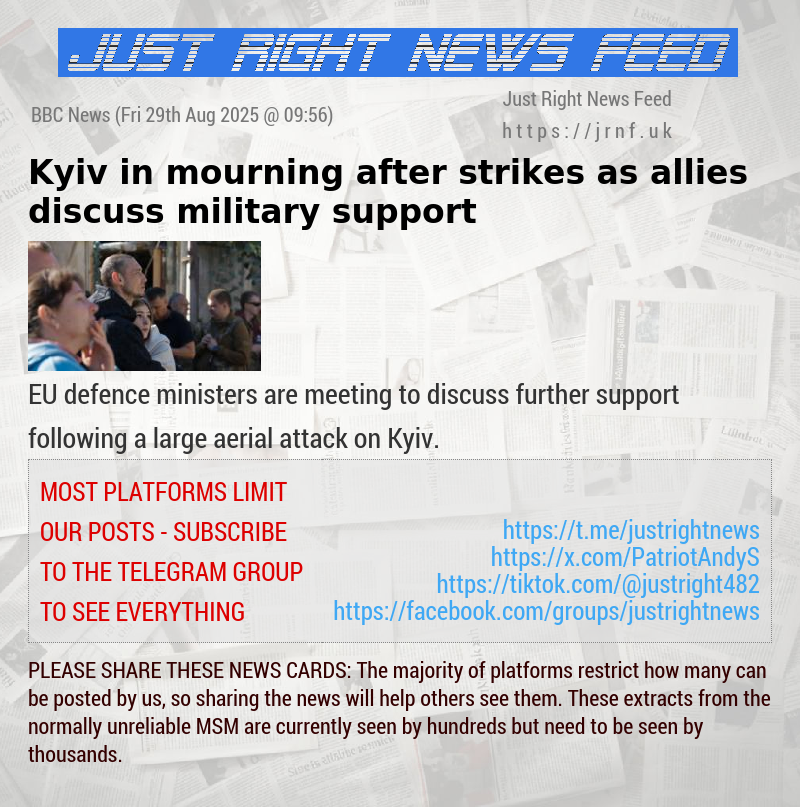 Kyiv in mourning after strikes as allies discuss military support