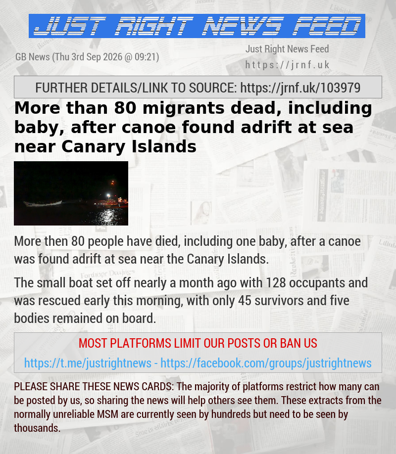 More than 80 migrants dead, including baby, after canoe found adrift at sea near Canary Islands