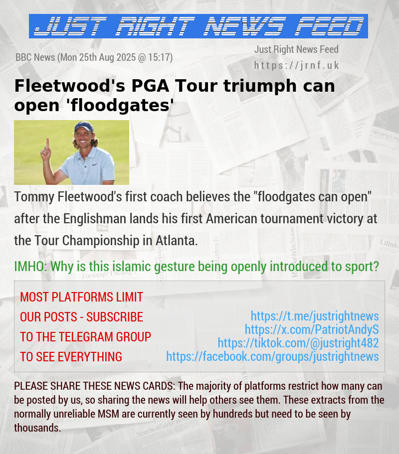 Fleetwood’s PGA Tour triumph can open ’floodgates’