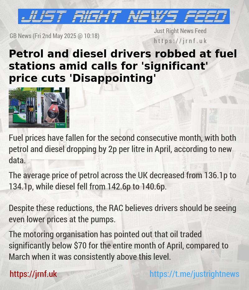 Petrol and diesel drivers robbed at fuel stations amid calls for ’significant’ price cuts — ’Disappointing’
