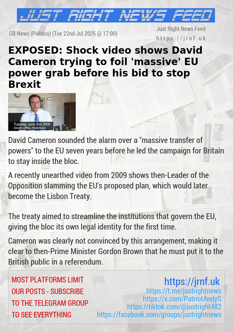 EXPOSED: Shock video shows David Cameron trying to foil ’massive’ EU power grab before his bid to stop Brexit